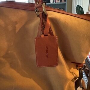 Barbour canvas explorer bag.